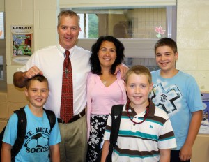 Submitted The Ricci family is eager to get the school year started. At St. Helen School’s Orientation Day are fifth-grader Paul, father Joe, mother Karin, sixth-grader Mark and eighth-grader John.