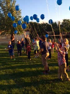 St. Mary School welcomes new families with a barbecue that ended with a balloon launch of hopes for a good year to come.
