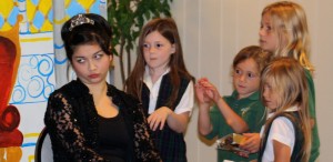 Submitted St. Helen School recently viewed a performance of “Aladdin” with first-graders Audrey Baker, Olivia Wojtasik, Selina Sparker and McKenzie Hart performing as the entourage for Jasmine during the performance.