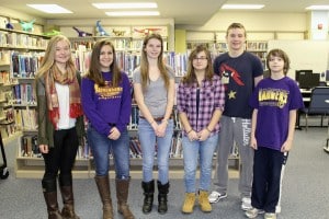 Berkshire Junior-Senior High School Students of the Month for January are (l to r) Julia Losasso, Emily Dingman, Alex Berman, Alyssa Maier, Logan Byler and Josiah Schindelar.