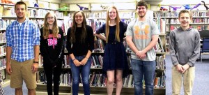 Submitted Berkshire Junior-Senior High School Students of the Month for April are (l to r) Mitch Freeman, Caitlin Wendl, Katie Dingman, Joanne Miller, Logan Kumher and Ethan DeWeese.