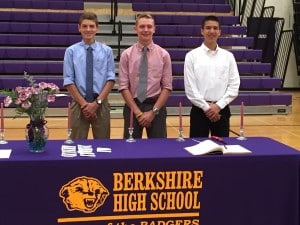 Submitted From left are Berkshire Junior National Honor Society recorder Nick Romask, president Logan Byler and vice president Josiah Cheung.
