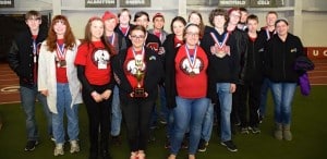 Submitted Chardon High School Science Olympiad team placed fifth at the state competition held April 9 at The Ohio State University. Members are (l to r) Colby Williams, Madison Brady, Emily Stern, Richie Wainio, Asher Vokoun, Emily Muñoz, Nicholas Schragal, Arman Bayat, Gwen Mack, Erica McElroy, Halle Crtalic, Drew Williams, Connor Fuerst, Zach Frank, Tyler Mothersbaugh, Jamie Tierney and Rachel Yates.