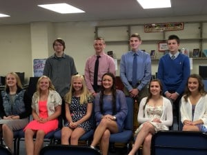 Submitted The Berkshire chapter of the Spanish National Honor Society inducted 10 new members on April 14. Inductees include (l to r) front row: Alexis Caponi, Amber Taraska, Amy Pfiester, Asya Martin, Hailey Long, Natalie Girolamo; and back row: Samuel Martinjako, Logan Byler, Nicholas Romask and Jack Squire.