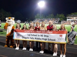 Submitted Chagrin Falls middle and high schools were recognized as first schools in Northeast Ohio to be accredited by Heart Safe School/SADS Foundation.