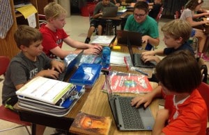 West Geauga students work on new laptops purchased through board of education approved funding to improve technology in the district.