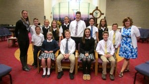 Submitted Notre Dame Elementary School 2016-2017 Student Council members for the 2016-17 school year are (l to r) back row: Kayla O’Brien, student council moderator; Anthony Ciecierski, Dennis McCully, Mary Lucy Currier, Contessa Wilson, Giovanna O’Brien, Paolo Dottore, Vincent Fabe, Meghan Bhanoo, Nick Miller, Juli O’Connell, student council moderator; and seated: Hope Zagar, Jaiden Mangelluzzi, Lydia Gattozzi and Mark Petzing.
