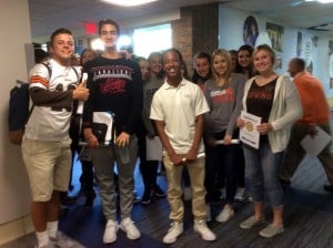 Submitted NDCL students (l to r) Sam Perovsek, Loreto Iafelice, Spencer Bellamy, Chelsea Gorom and Jenna Landgraf dress in Browns attire to support their hometown team.