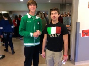 Submitted Juniors Mitchell Yeigh and Sam Cameratta dress for NDCL’s tribute to Little Italy.