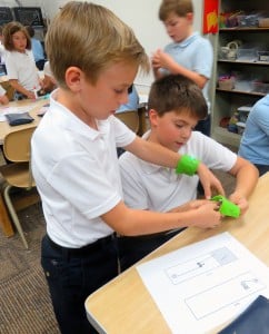 Submitted NDES fourth-graders Brendan McGraw and Jacob Ferencak learn how circuits work.