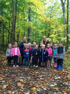 Submitted While enjoying record-breaking temperatures and the splendor of autumn, NDES preschoolers recently took a fall color tour. Hiking the sprawling campus, the children learned about different types of trees and the changes that occur with each new season.
