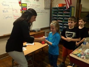 Submitted Park School's nurse Erin McKnight teaches students the proper technique for hand washing, which includes lathering the backs of hands, between fingers, under nails and scrubbing for at least 20 seconds.