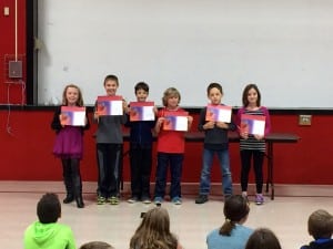 Submitted Cardinal fourth-graders Anthony M., Sydney P., Charlie P., Carter S., Damion W. and Gabrielle Y. are recognized at the CIS Academic Rally for getting straight A’s in the first quarter.