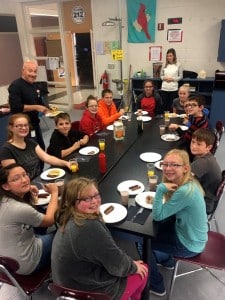 Submitted Sixth-graders are treated to breakfast from their teachers as a reward for their achievements in the classroom during the first grading period. The group is known as the Dedicated Dozen.