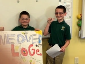 Submitted From left at St. Helen fourth-grade president Luke Nedved and vice president Ben LoGerfo.