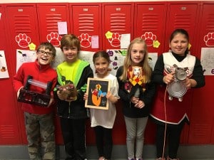 Submitted Third-grade students in Mrs. Cardinal's class recently created projects based on a character from a book they read as a part of their reading requirements. Students presented their projects, which included characters from books like “The World According to Humphrey” and the Harry Potter series, to their peers.