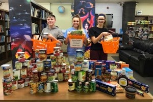 Submitted Members of Chardon Middle School's Junior Teen Institute (JTI) spearheaded the successful food drive at the school for Giving Tuesday on Nov. 29. Junior Teen Institute is a drug-free leadership program where students develop the skills needed to not only make positive choices for themselves, but also to encourage their peers to make healthy decisions as well.